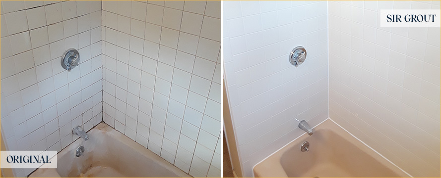 Shower Before and After Our Superb Caulking Services in Phoenix, AZ