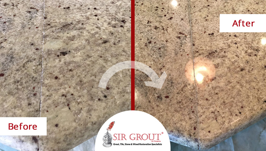 See How A Stone Sealing And Seam Repair Made This Granite